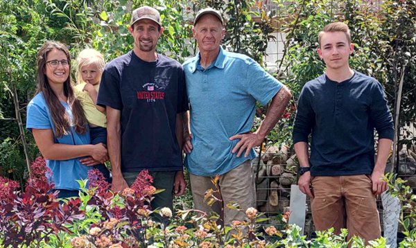 Mitchell with his family